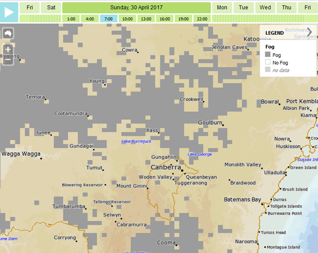 Image: Fog forecast