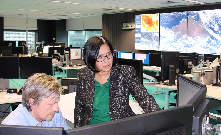 Image: Tarini in action at the Bureau's national operations centre