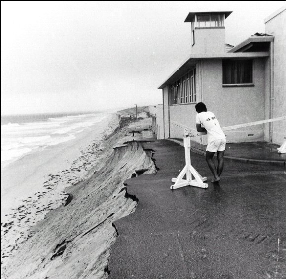 Image: Coastal erosion on Perth's beaches resulting from severe tropical cyclone Alby. Photo reproduced courtesy of The West Australian.