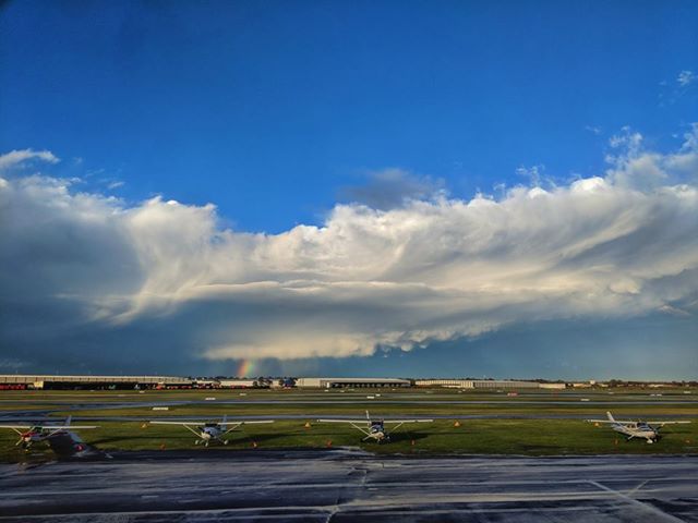 Images: A cold front rolls through Moorabbin airport on 17 July 2018. Credit: Rob Embury