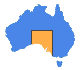 Map showing South Australia on the bottom-left of Australia