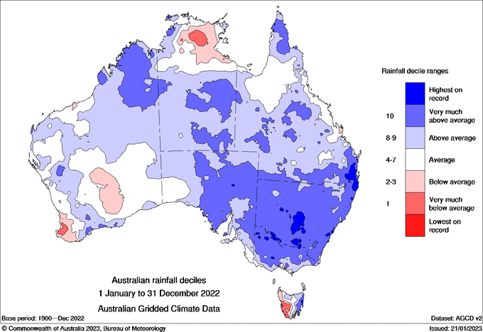 Annual Climate Statement 2022: Australia's ninth-wettest year on record ...