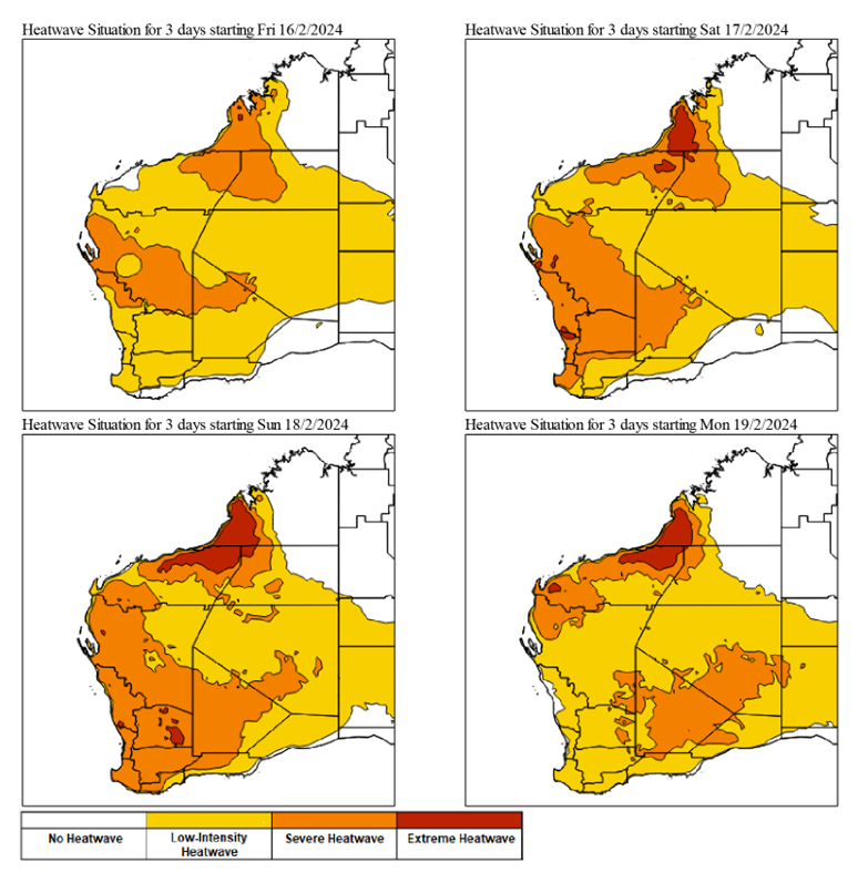 Image: Example heatwave warning maps